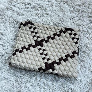 Naghedi Woven Beige Brown Clutch bag st barth's